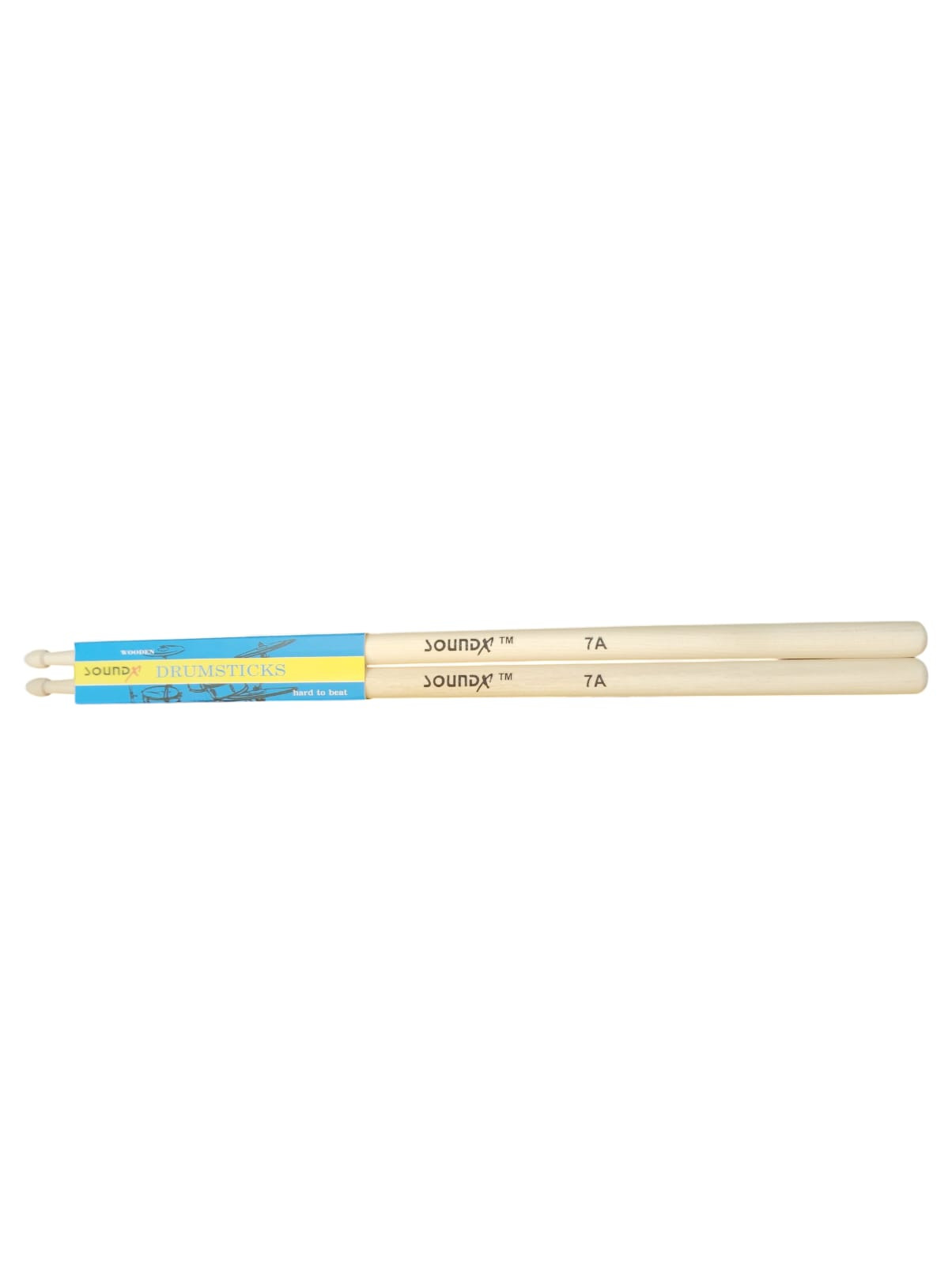 SoundX light weight Drum sticks 7A 2 pairs maple wood