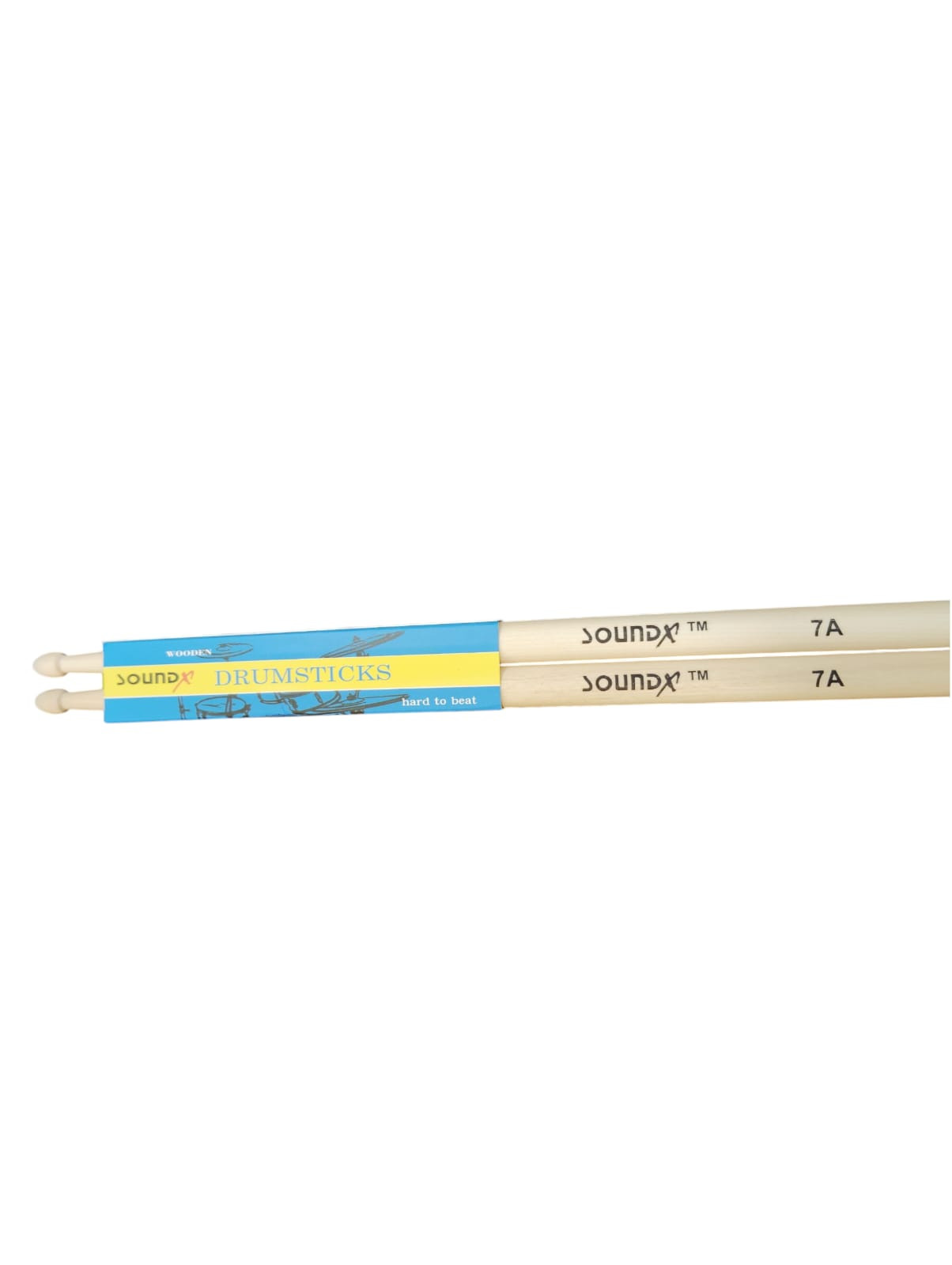 SoundX light weight Drum sticks 7A 2 pairs maple wood