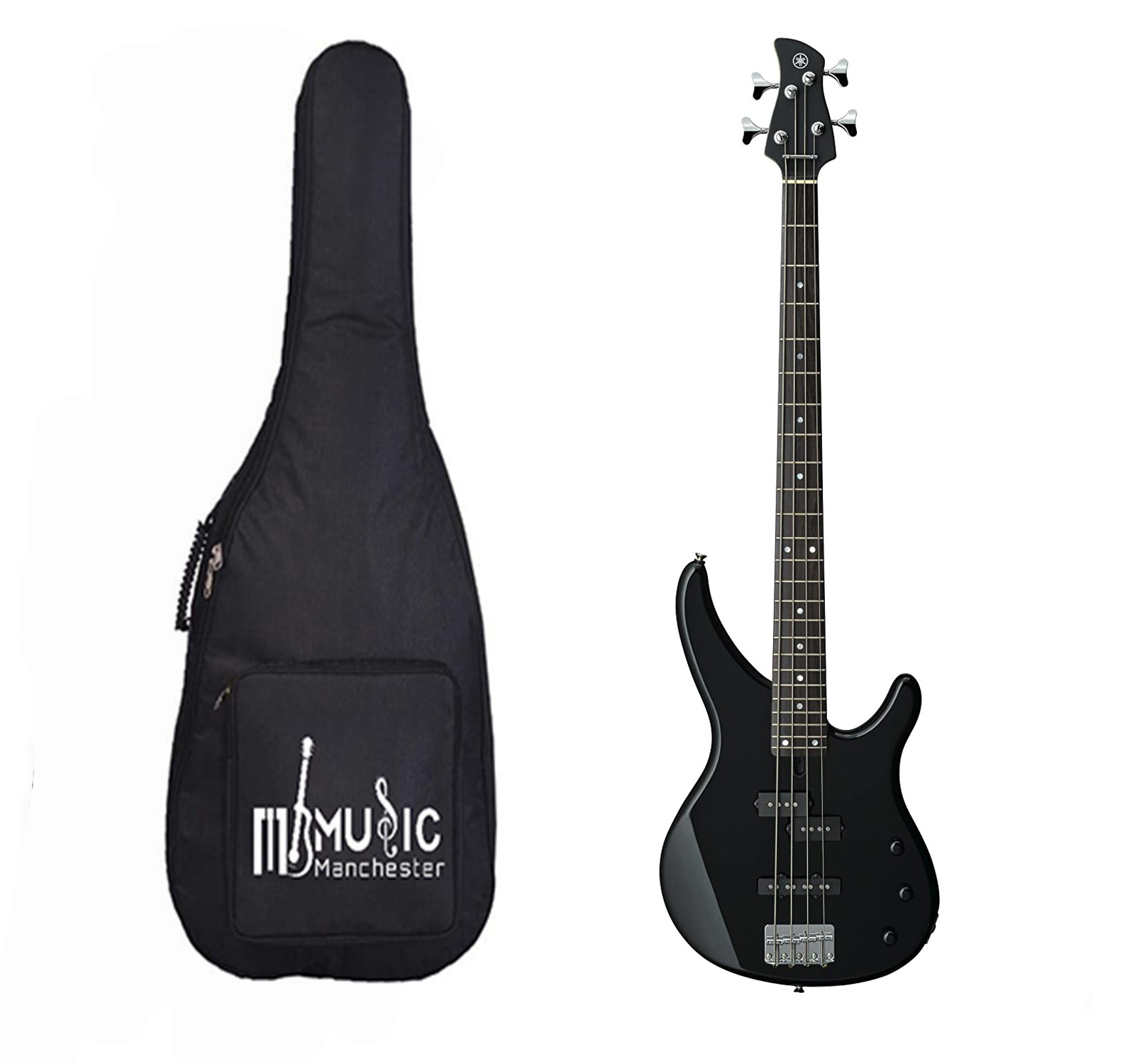 Yamaha TRBX174 Electric Bass Guitar with Cover - Black Color