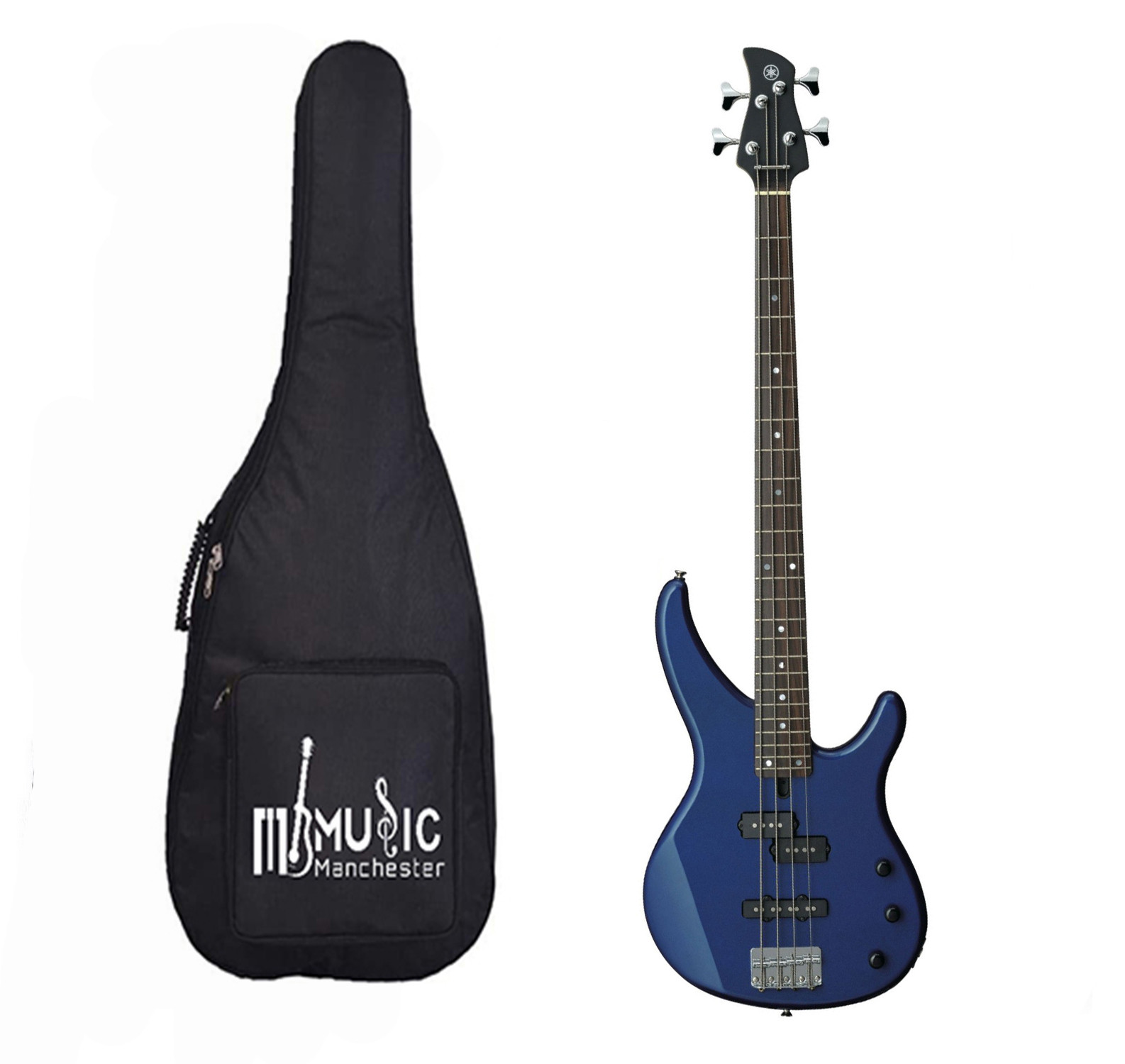 Yamaha TRBX174 4-String Electric Bass Guitar with Bag - Dark Blue Metallic