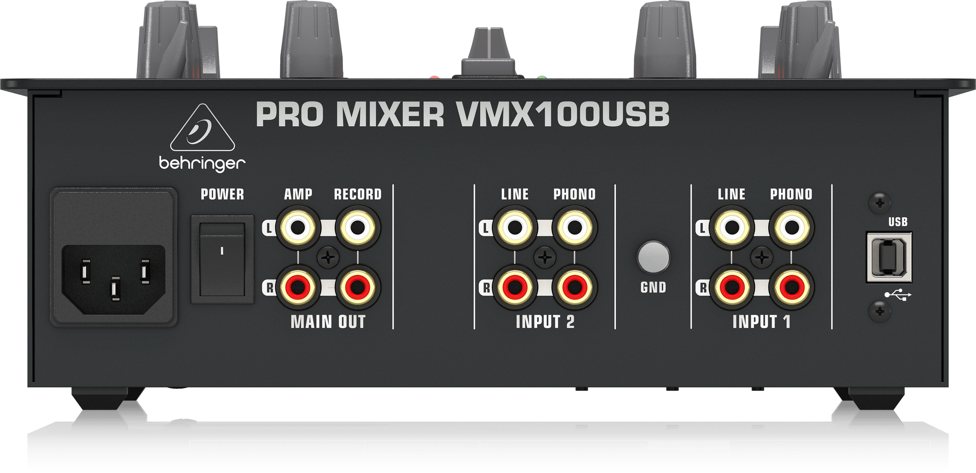 Behringer PRO MIXER VMX100USB Professional 2-Channel DJ Mixer with USBAudio Interface BPM Counter and VCA Control