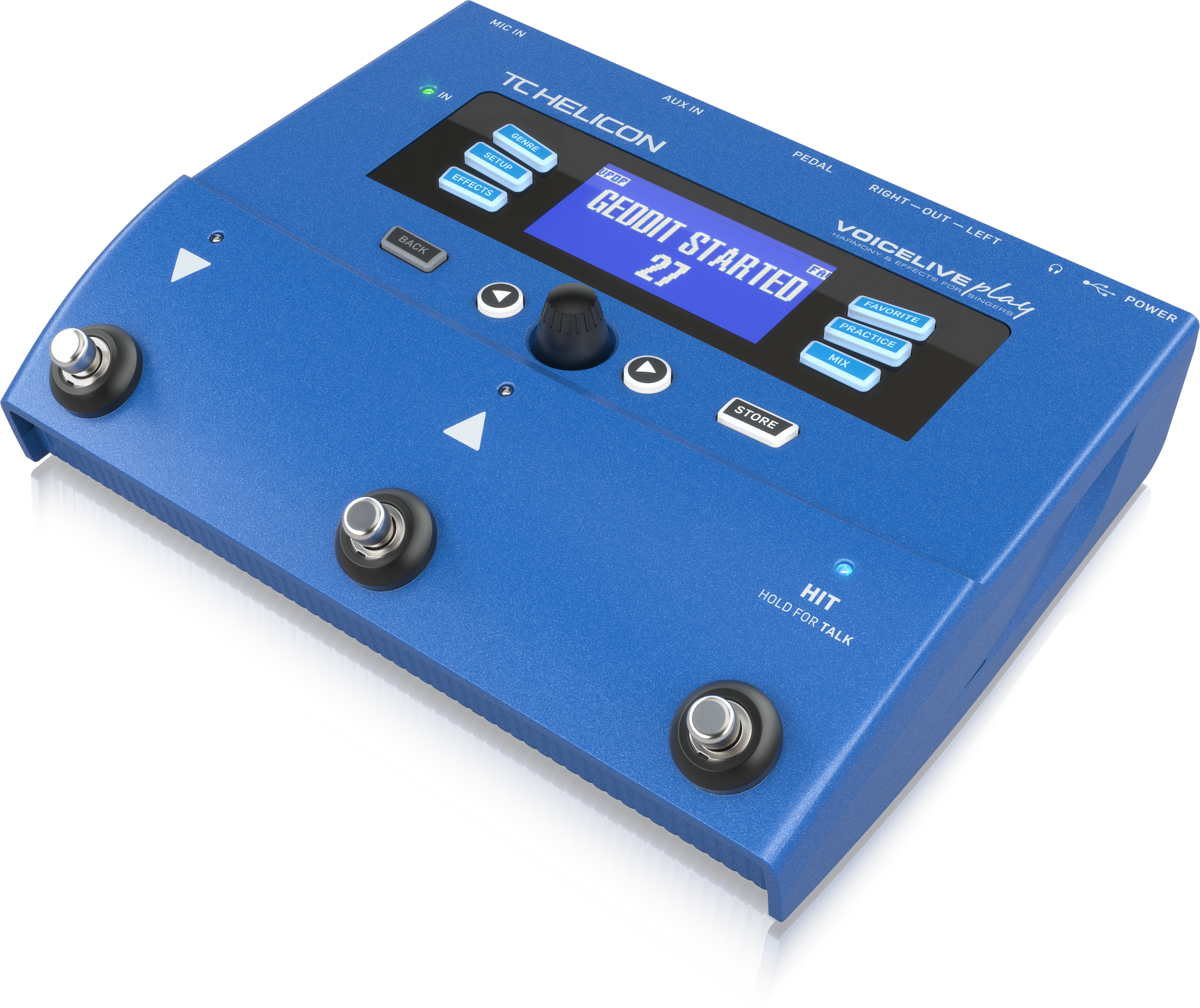 TC Helican VOICELIVE PLAY 3-Button Vocal Effects Stompbox with Looping