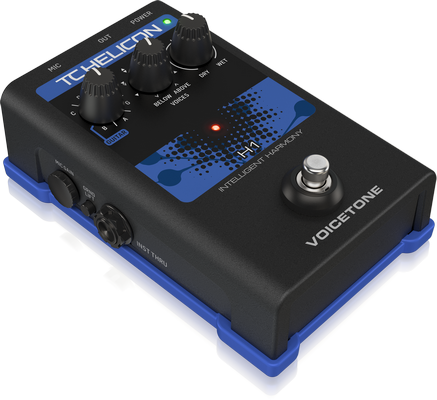 TC Helican VOICETONE H1 Single-Button Stompbox for Realistic Guitar Controlled Vocal Harmony