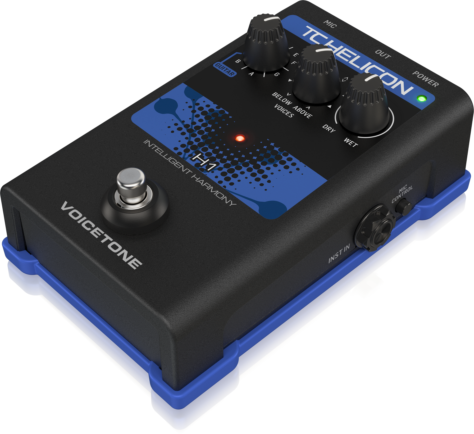 TC Helican VOICETONE H1 Single-Button Stompbox for Realistic Guitar Controlled Vocal Harmony