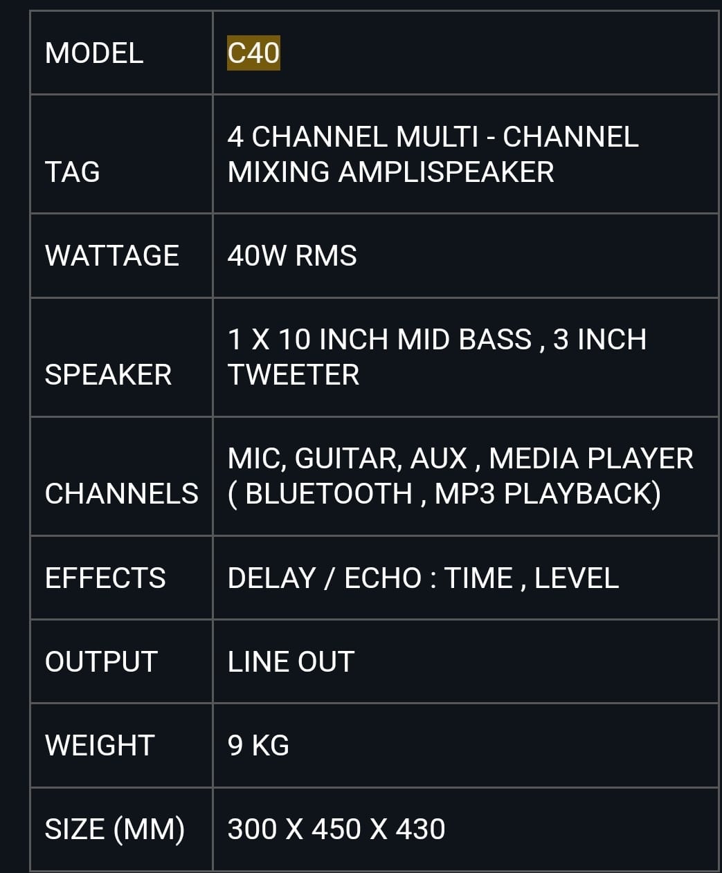 Kustom Sound Cube-40 Amplispeaker