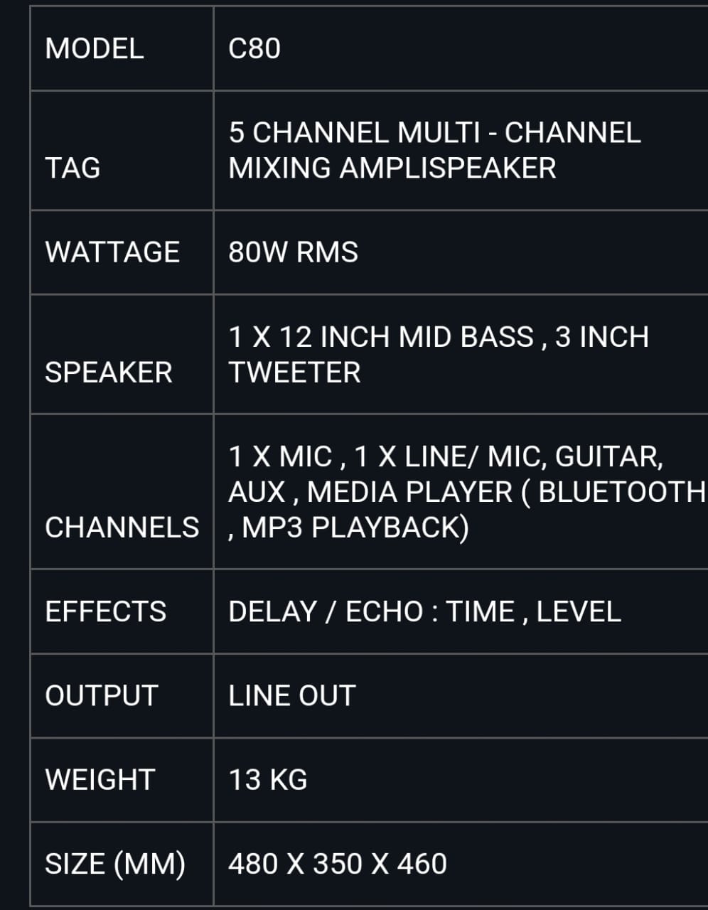 Kustom Sound Cube C-80 Amplispeaker