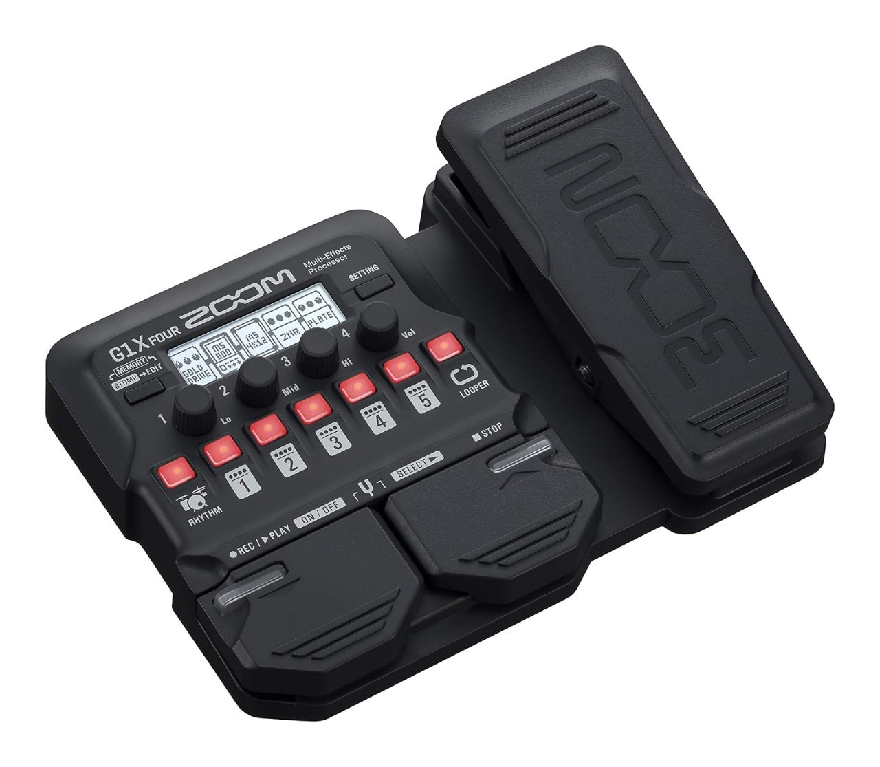 Zoom G1X Four Guitar Multi-Effects Processor with Expression Pedal With Free Adapter