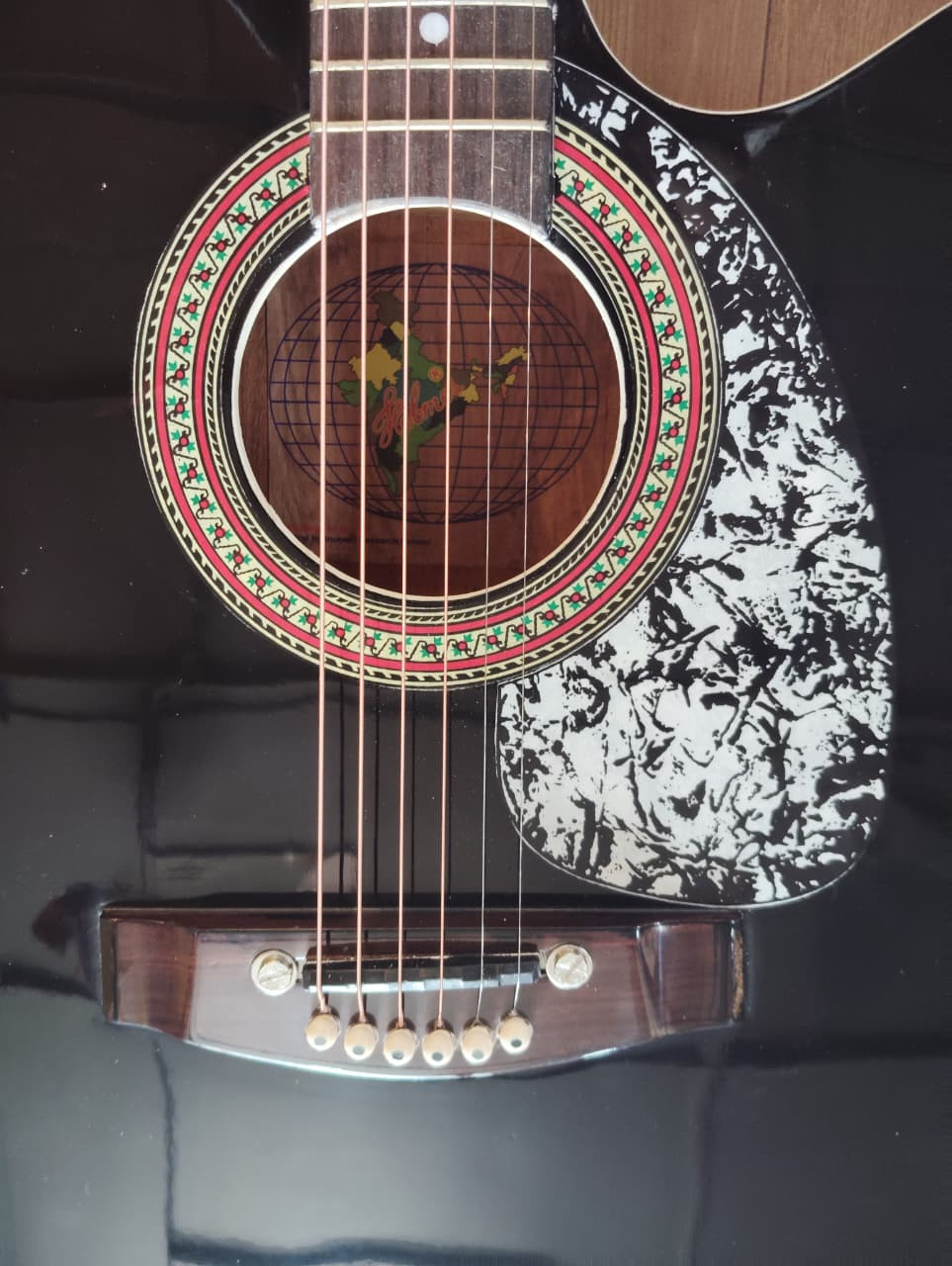 Hobmer 235 Semi acoustic Guitar 41 Black With Case