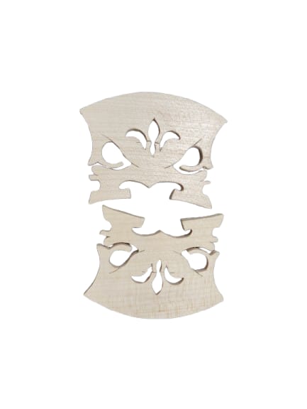 German Model - Violin Bridge Finer Grade Solid Maple Violin Bridge Pre-Cut Pre-Fitted to Fit Most 44 Violins Crafted by Highly Skilled Experts for Sharper Sound Volume