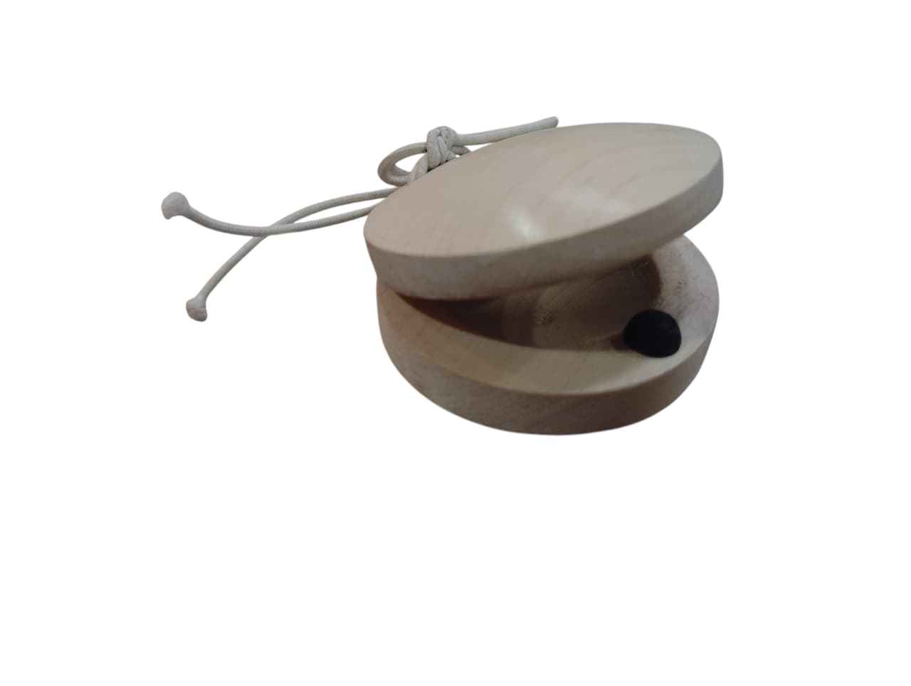 Castanets Round Wooden Castanet White Create Beautiful Rhythms and Melodies for All Ages Handcrafted