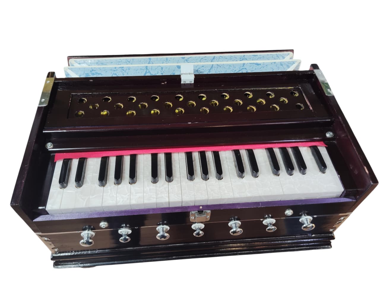 KHALSA Harmonium 7 Stopper Doulble Bellow 39 Key Ideal Harmonium Musical Instrument for Enthusiasts