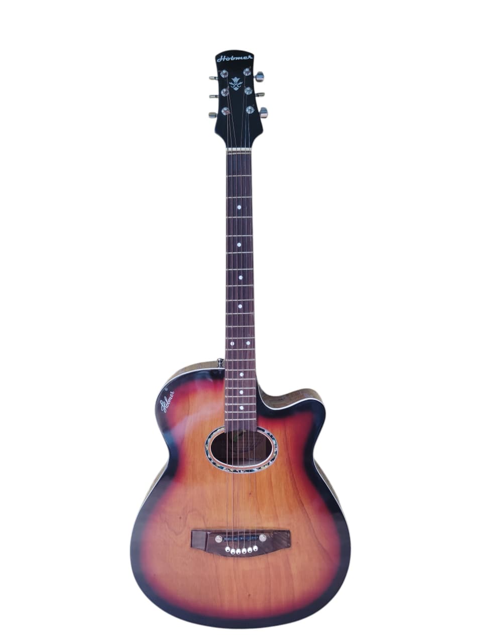 Hobmer 175 F-Cut Semi-acoustic Guitar Sunburst and Black With Case
