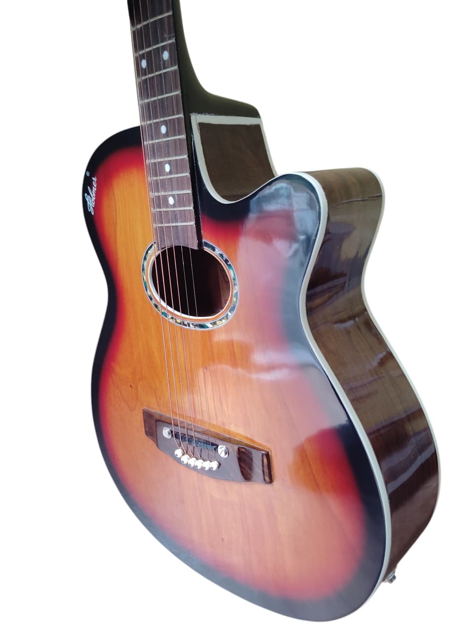Hobmer 175 F-Cut Semi-acoustic Guitar Sunburst and Black With Case