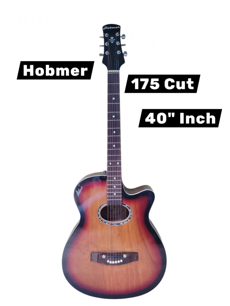 Image of Hobmer 175 F-Cut Semi-acoustic  Guitar (Sunburst and Black) With Case