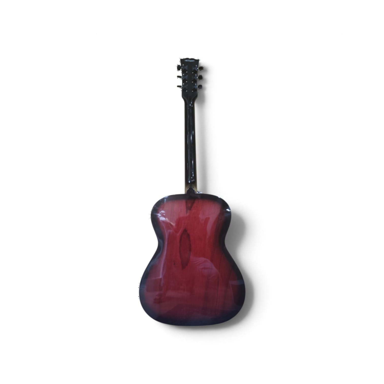 Hobmer 145 Semi-acoustic Round Shape Guitar Red and Black With Case