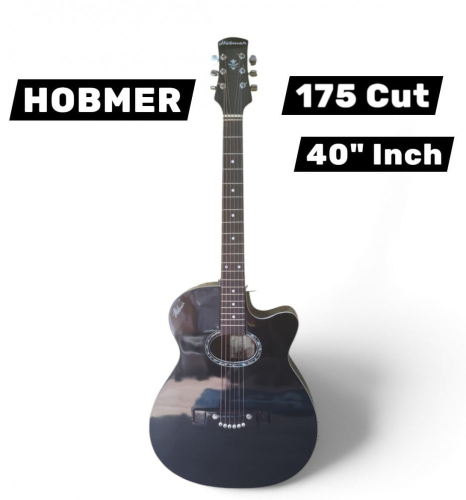 Image of Hobmer 175 F-Cut Semi-acoustic  Guitar "40(Black) With Case
