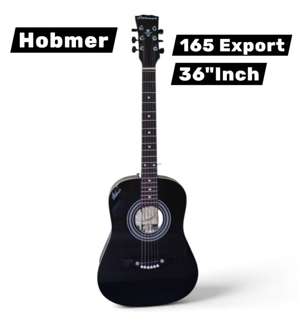 Image of Hobmer 165 Export Semi acoustic Guitar 36" (Black) With Case