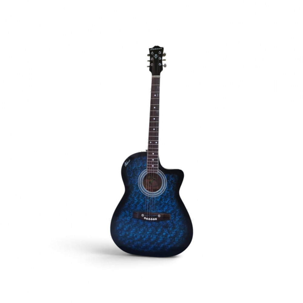 Image of Hobmer 185 Export Semi acoustic Guitar Design 40" (Blue &amp; Black) With Case
