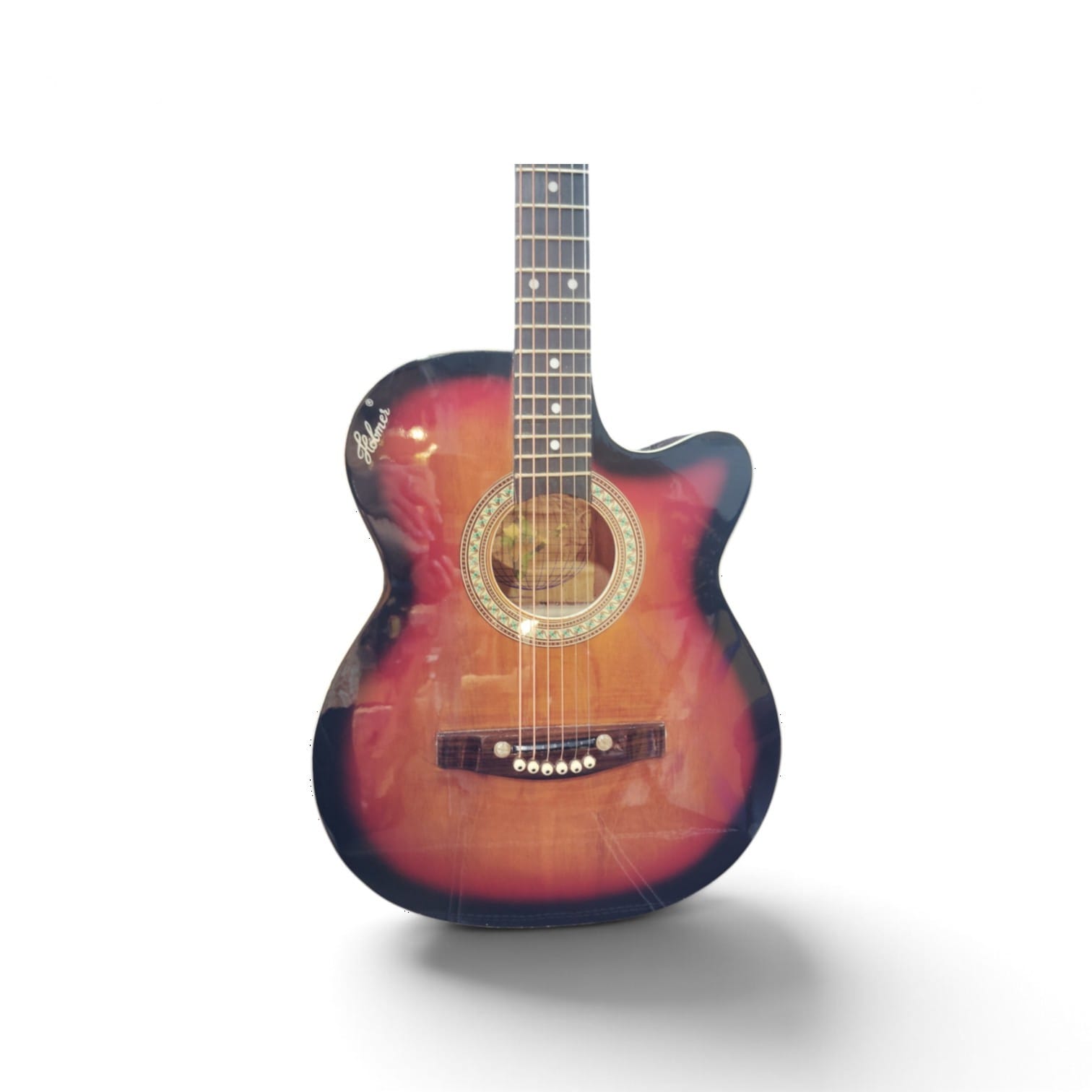 Hobmer 145 Semi-acoustic F-Cut Guitar Sunburst and Black With Case