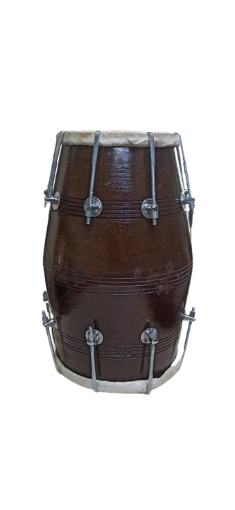 Wooden Musical Intrument Dholak Drum Nuts and Bolt Design