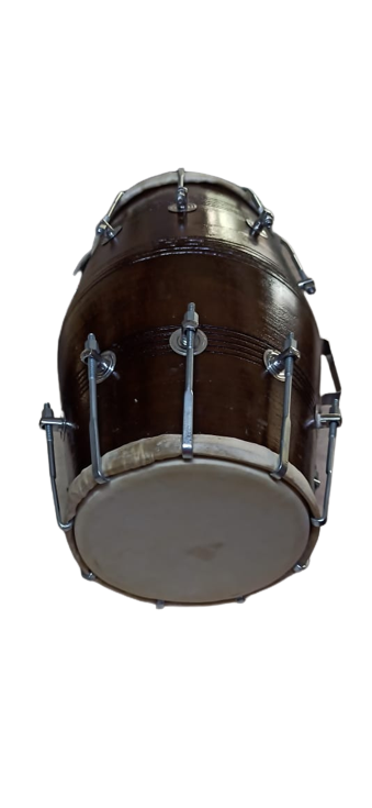 Wooden Musical Intrument Dholak Drum Nuts and Bolt Design