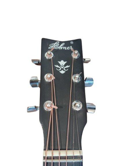 Hobmer 250 Semi acoustic Guitar Design 40 Red and Black With Case