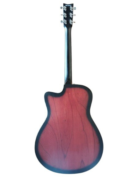 Hobmer 250 Semi acoustic Guitar Design 40 Red and Black With Case