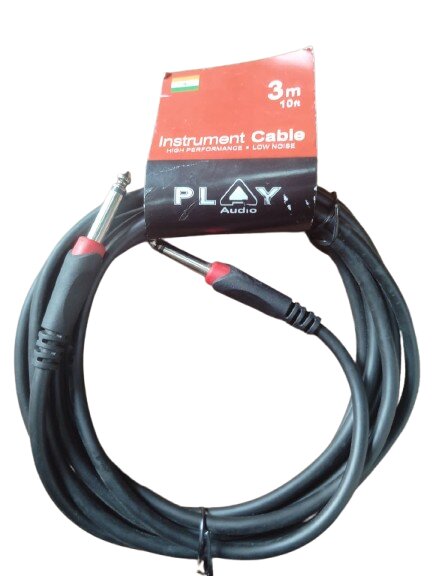 PLAY AUDIO Guitar Instrument Cable TRS Stereo Audio Cable for Electric GuitarMandolin Bass Amplifier Keyboard JJ CABLE 3Meter Jack to Jack