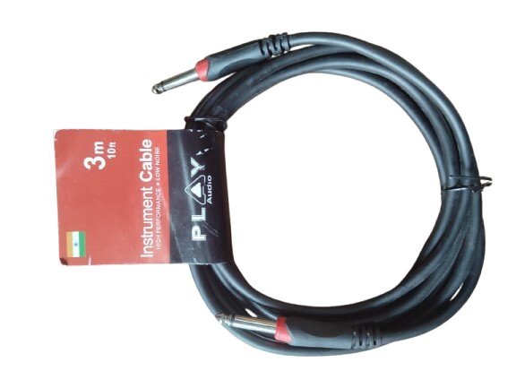 PLAY AUDIO Guitar Instrument Cable TRS Stereo Audio Cable for Electric GuitarMandolin Bass Amplifier Keyboard  JJ CABLE 3Meter Jack to Jack 