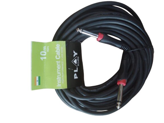 PLAY AUDIO Guitar Instrument Cable TRS Stereo Audio Cable for Electric GuitarMandolin Bass Amplifier Keyboard  JJ CABLE 10 MJack to Jack 