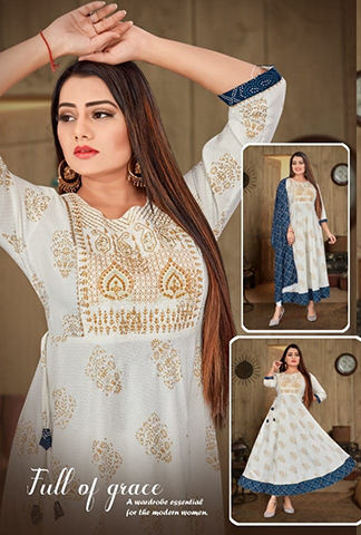 AC Womens Full Of Grace White Kurti