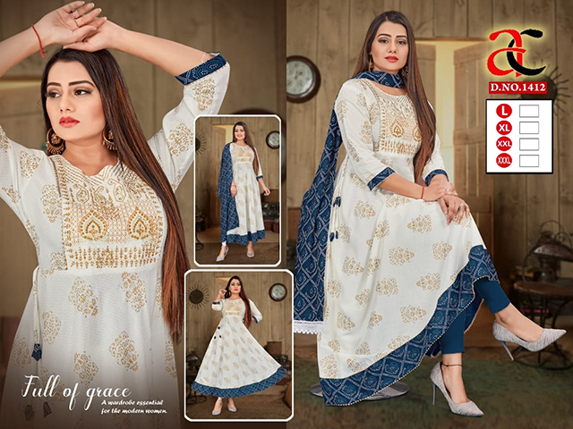 AC Womens Full Of Grace White Kurti