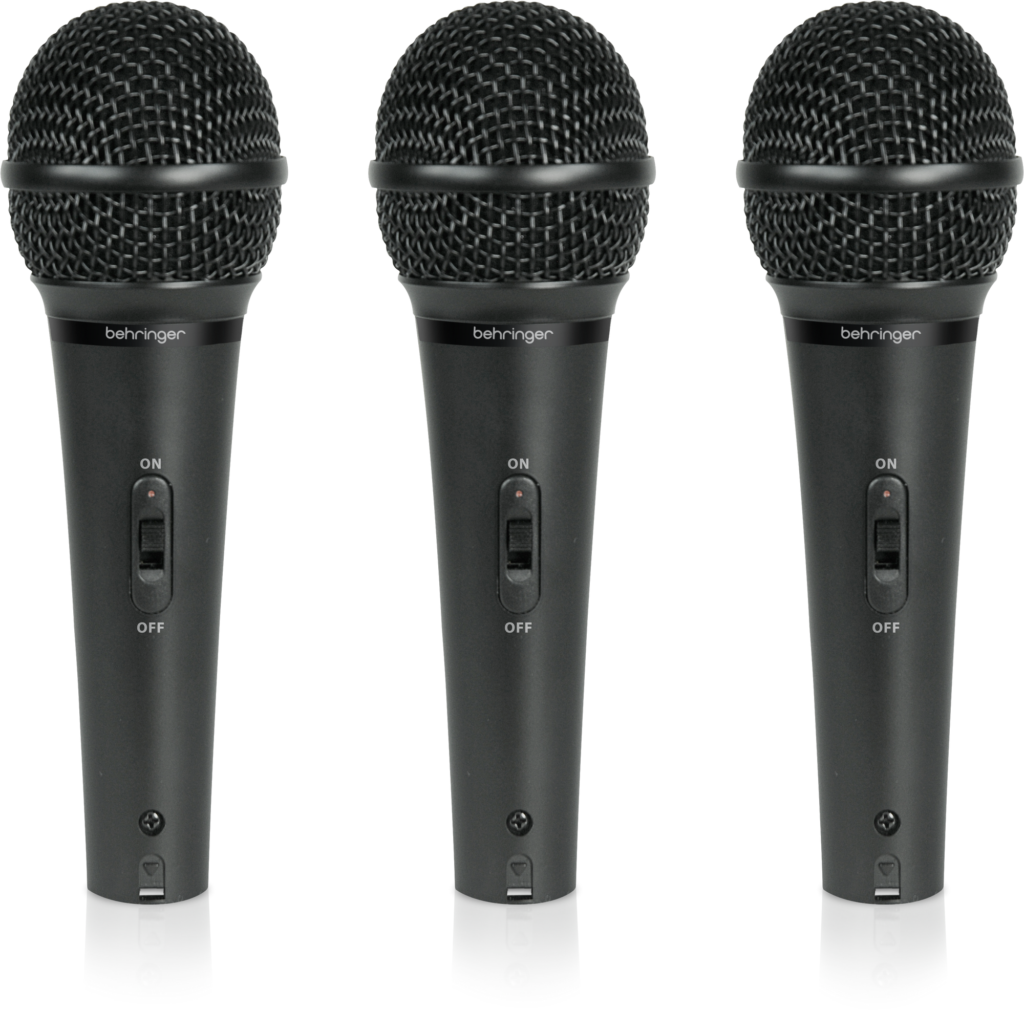 Behringer ULTRAVOICE XM1800S 3 Dynamic Cardioid Vocal and Instrument Microphones Set of 3