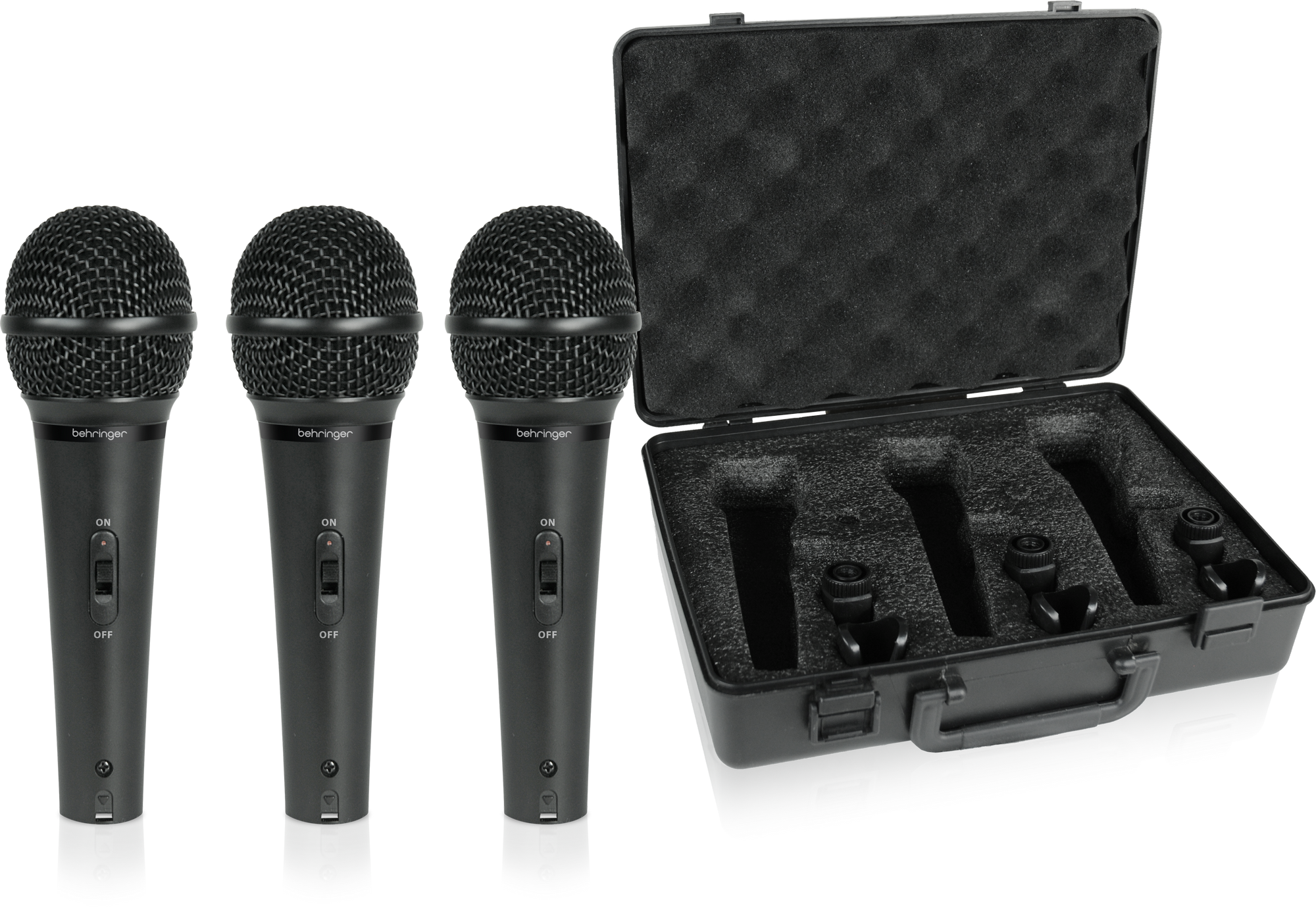 Behringer ULTRAVOICE XM1800S 3 Dynamic Cardioid Vocal and Instrument Microphones Set of 3