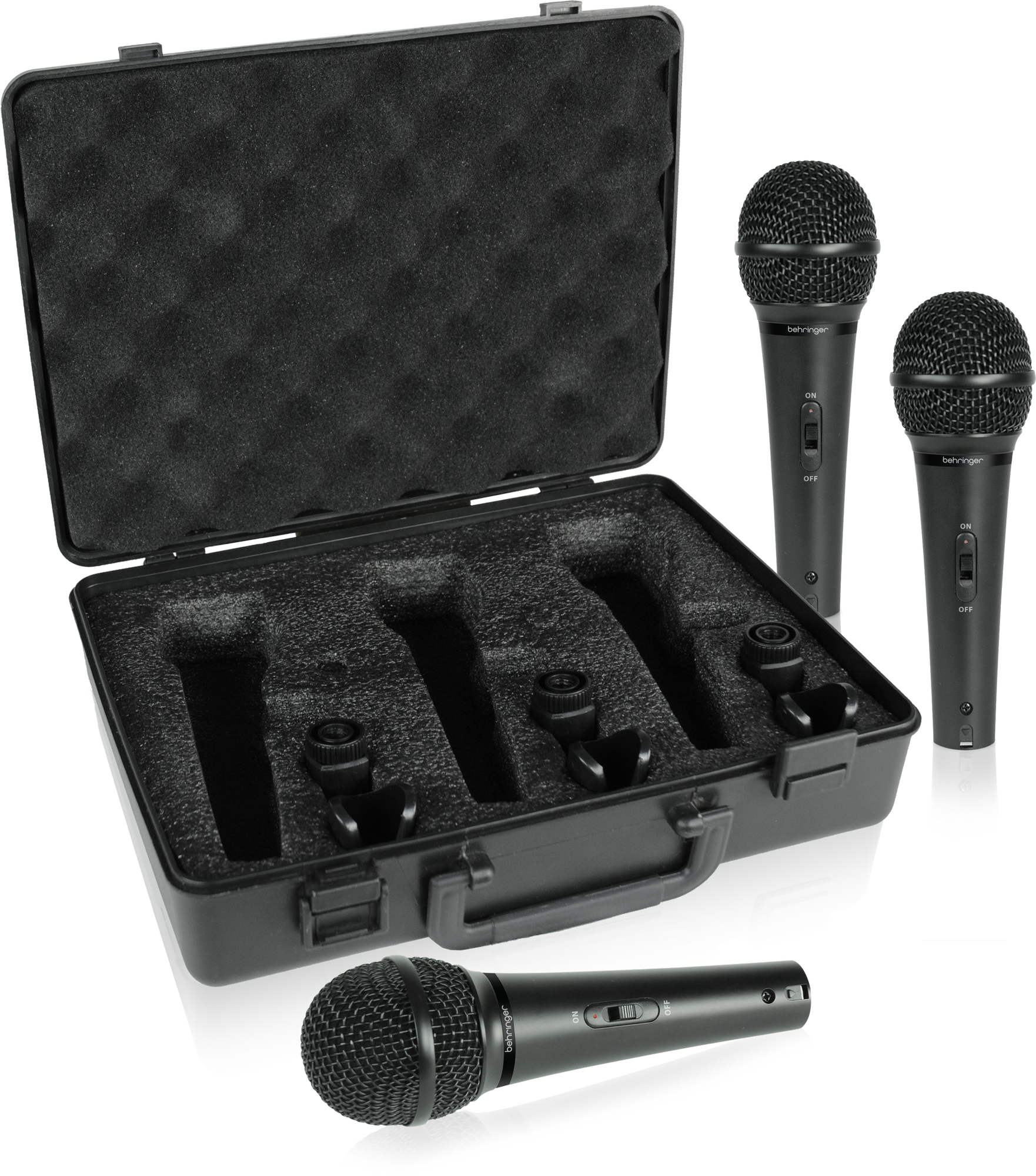 Behringer ULTRAVOICE XM1800S 3 Dynamic Cardioid Vocal and Instrument Microphones Set of 3