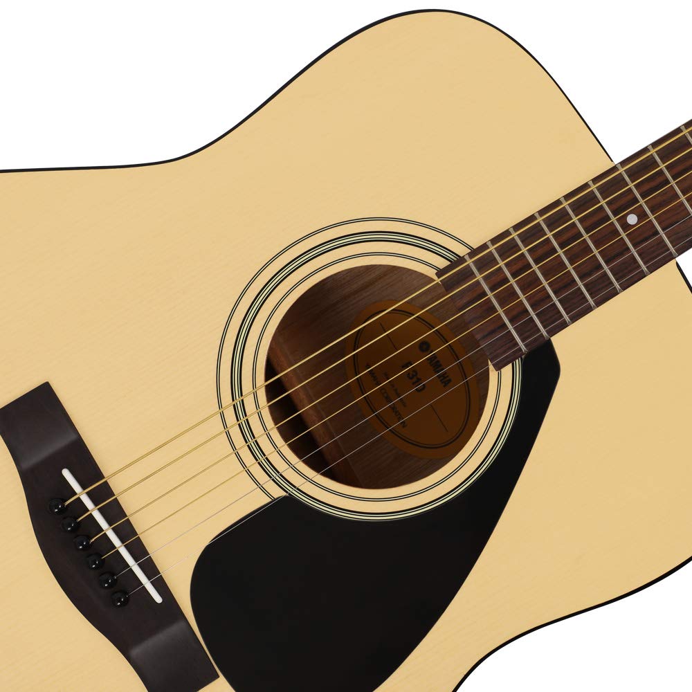 Yamaha F310 6-Strings Acoustic Guitar Natural With Padded Bag Belt String Set and Plectrums