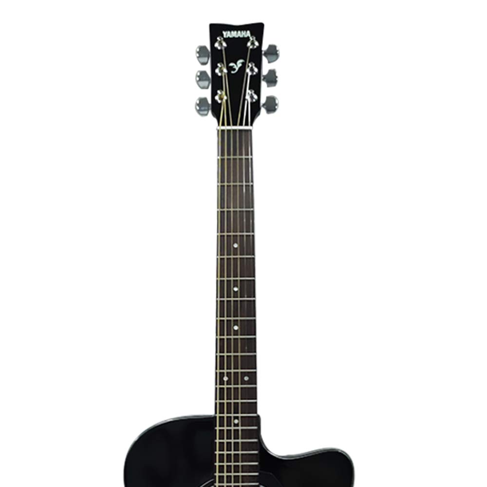 Yamaha FS80C-Black The Ultimate Concert-body Cutway Acoustic Guitar with Padded Carry bag Picks String and Belt Combo Pack