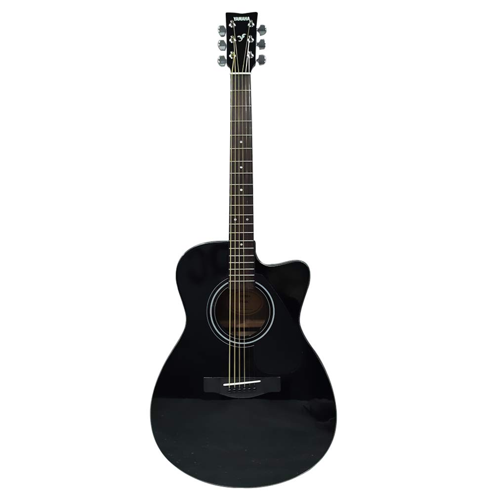 Yamaha FS80C-Black The Ultimate Concert-body Cutway Acoustic Guitar with Padded Carry bag Picks String and Belt Combo Pack