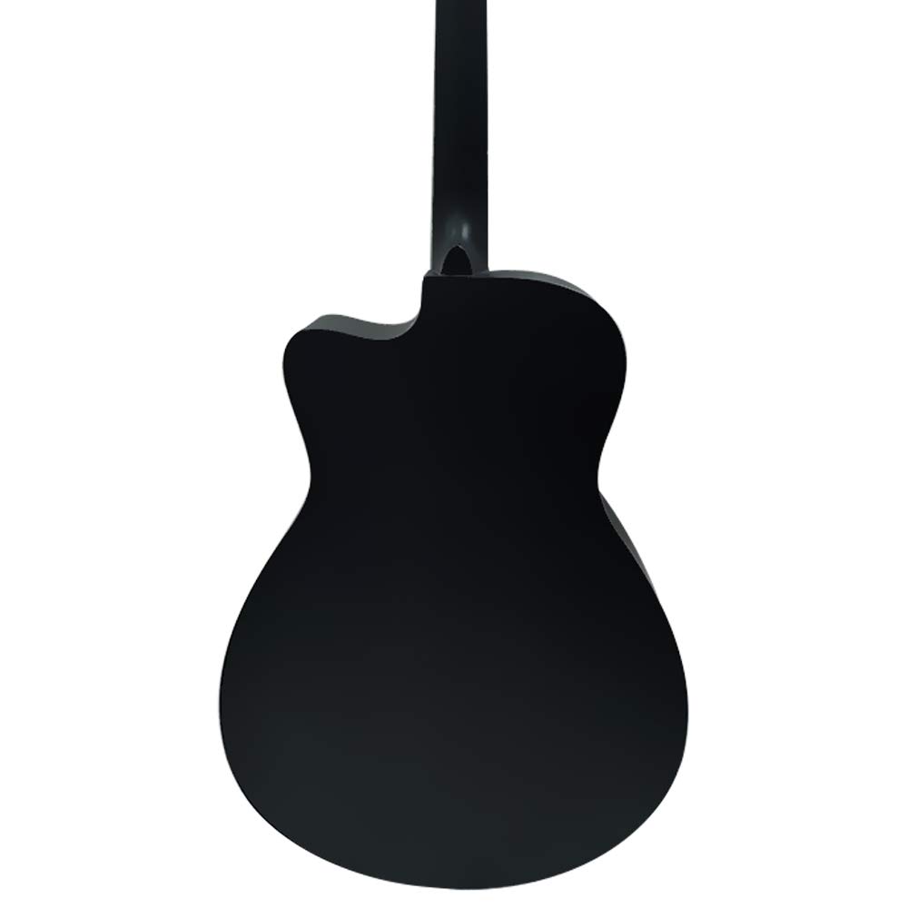 Yamaha FS80C-Black The Ultimate Concert-body Cutway Acoustic Guitar with Padded Carry bag Picks String and Belt Combo Pack