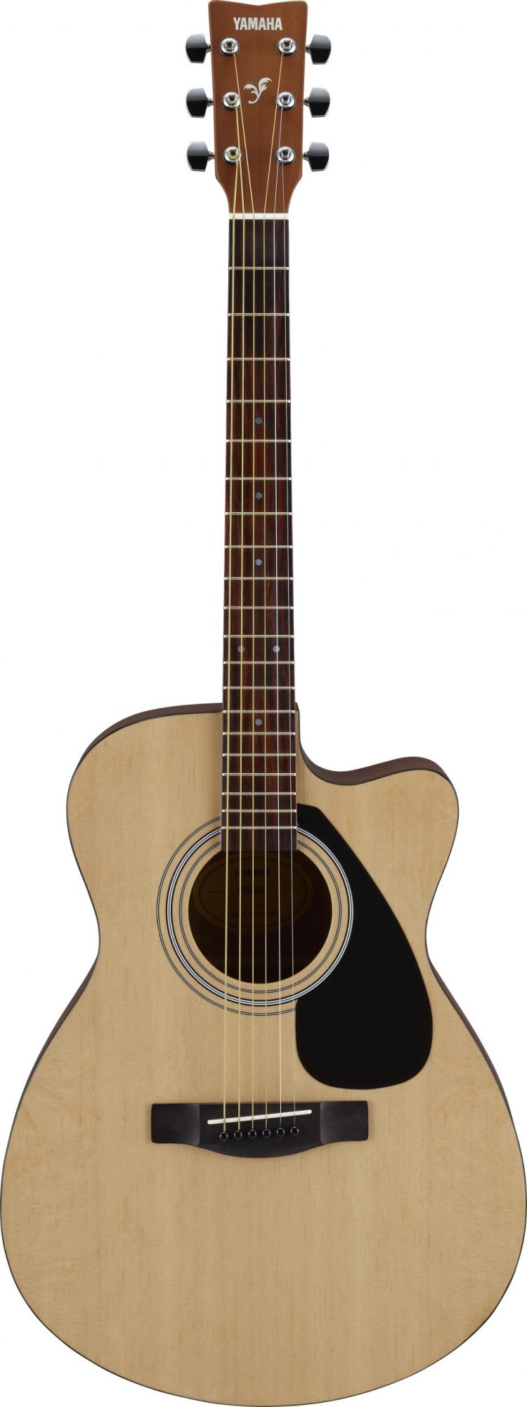 Yamaha FS80C The Ultimate Concert-body Cutway Acoustic Guitar with padded carry bag 4 picks and belt combo pack