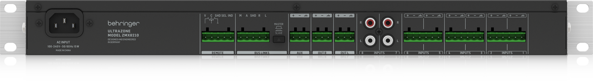 Behringer ULTRAZONE ZMX8210 V2 Professional 8-Channel 3-Bus MicLine Zone Mixer with Remote Control and Link Ports