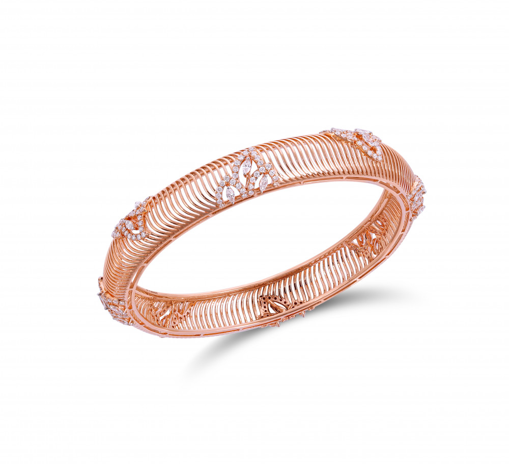 Image of Illusion Setting Diamond Bangles