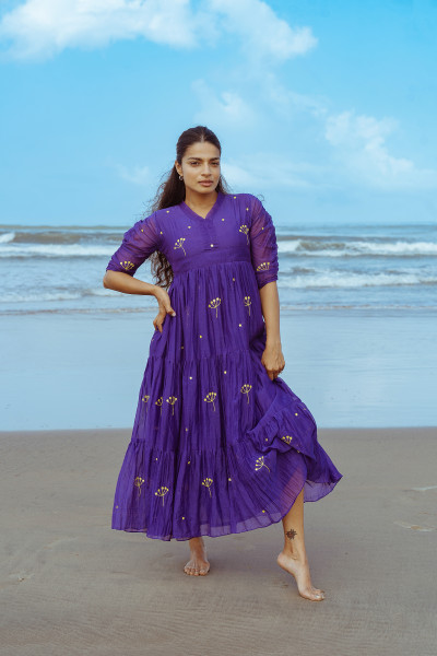 Night Bloom Dress - Violet