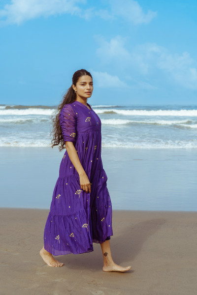 Night Bloom Dress - Violet