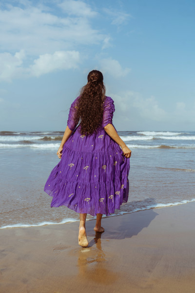 Night Bloom Dress - Violet