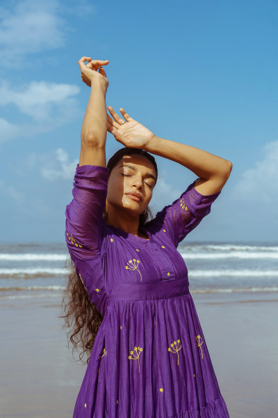 Night Bloom Dress - Violet