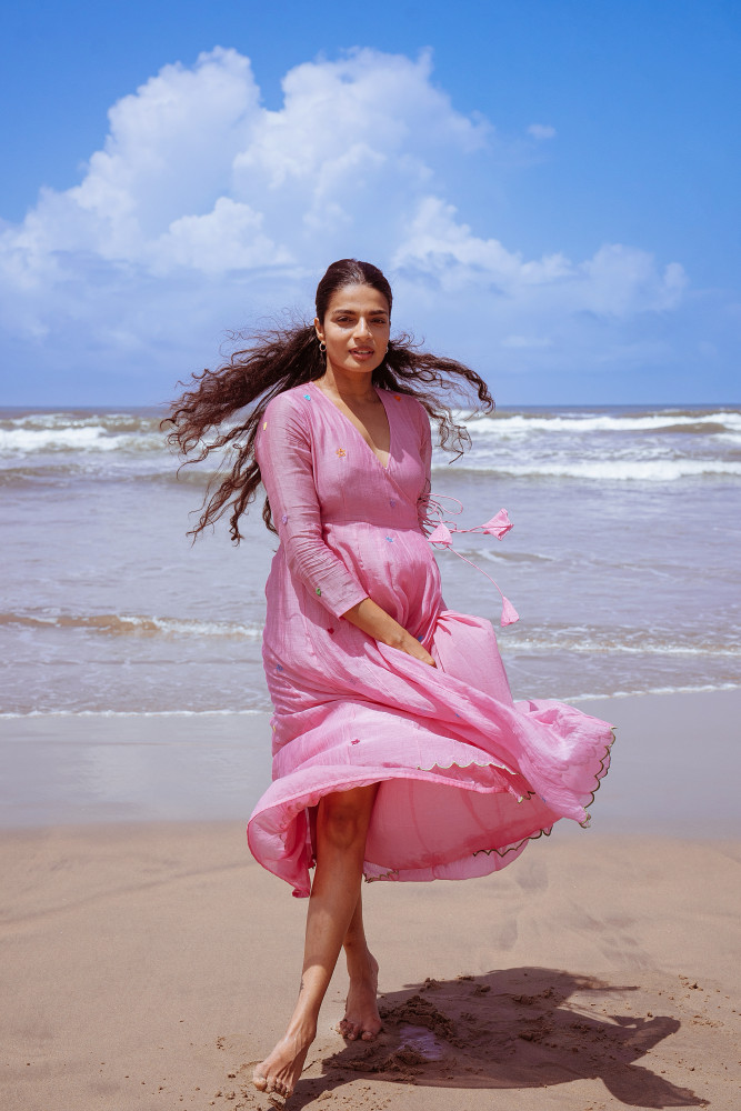 Image of Soft Distance Dress - Bubblegum Pink