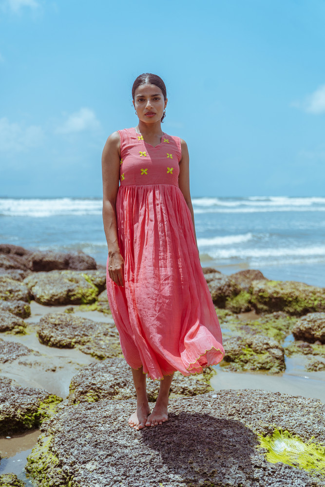 Image of After Glow Dress - Orangish Coral