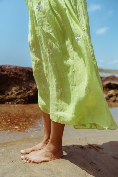 Quite Rise Dress - Jelly Green