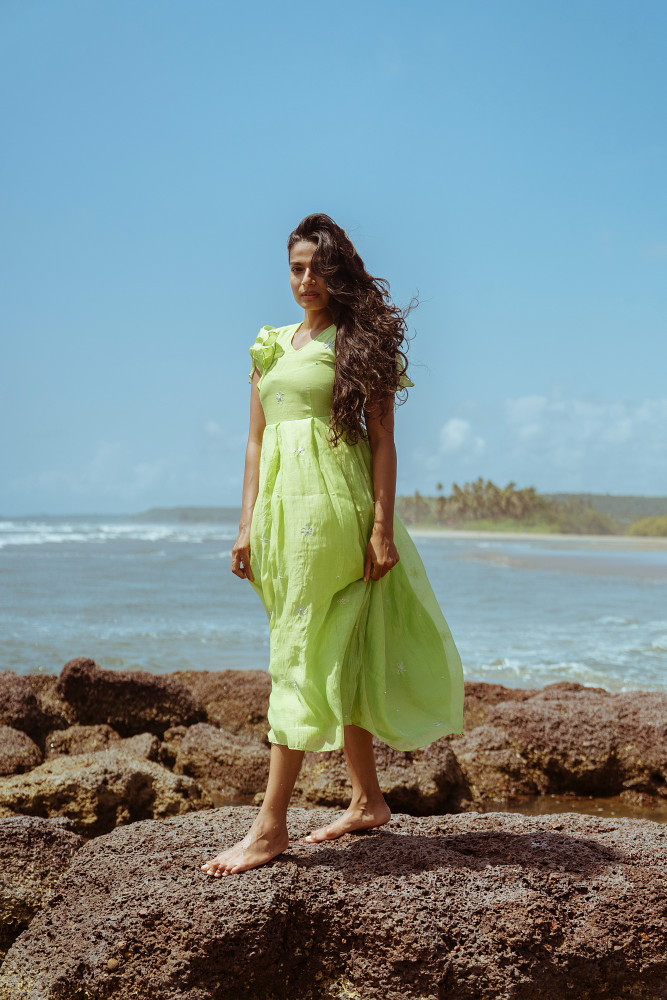 Image of Quite Rise Dress - Jelly Green